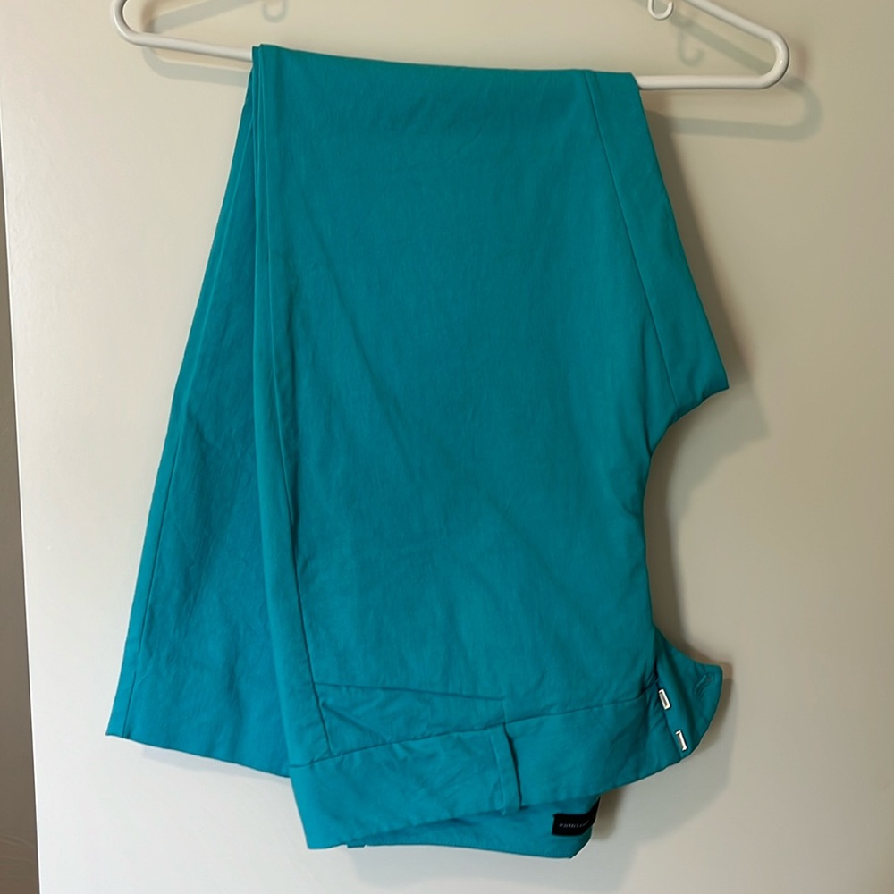 Turquoise stretch trousers